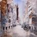 Painting lumiere sur la ville by Poumelin Richard | Painting Figurative Landscapes Oil Acrylic