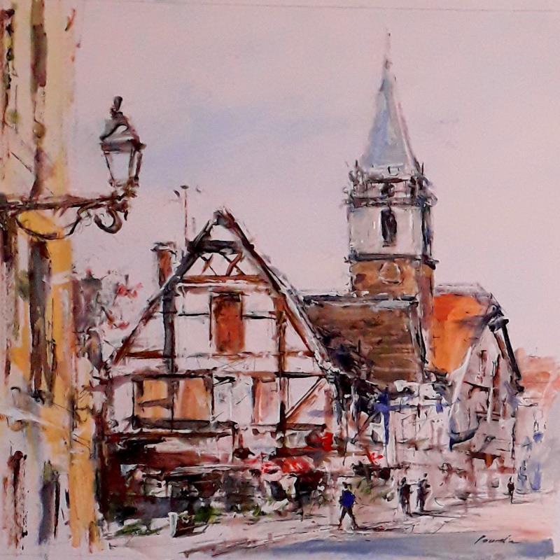 Peinture balade à Colmar par Poumelin Richard | Tableau Figuratif Paysages Huile Acrylique