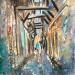 Painting Troyes Promenade dans la rue des chats  by Hoffmann Elisabeth | Painting Figurative Urban Watercolor