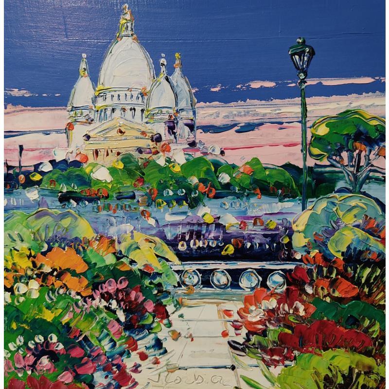 Painting Panorama Sacré Cœur by Corbière Liisa | Painting Figurative Landscapes Oil