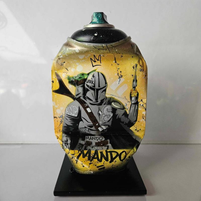 Sculpture Mando et Grogu by Kedarone | Sculpture Pop-art Pop icons Graffiti Acrylic