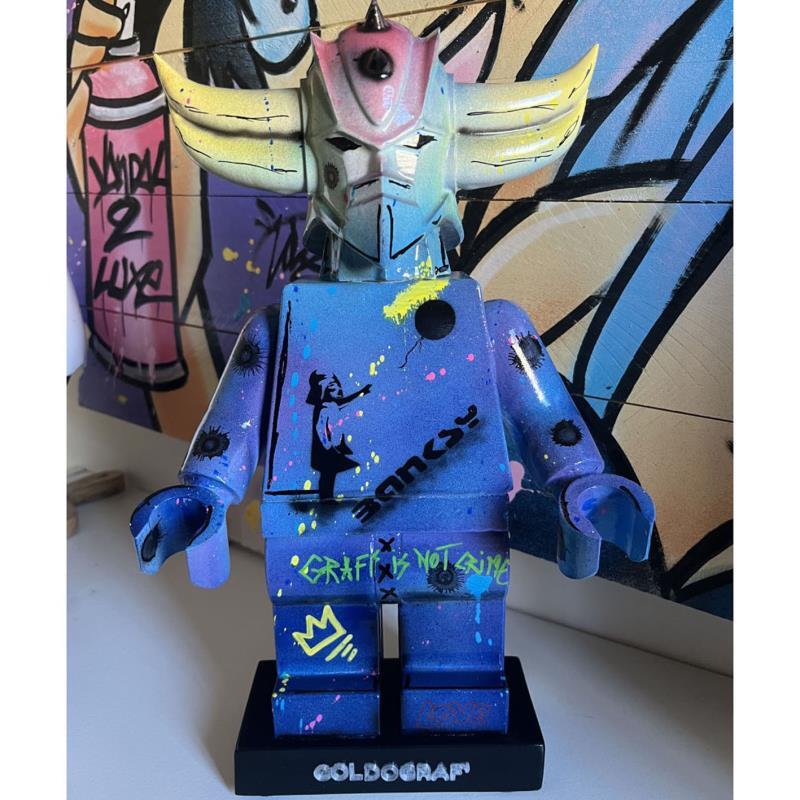 Sculpture GOLDOGRAF' by Le Marquis | Sculpture Pop-art Acrylic, Ceramics, Graffiti Pop icons