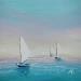 Painting Toutes voiles dehors by Blandin Magali | Painting Figurative Landscapes Oil