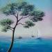 Painting Douceur de vivre by Blandin Magali | Painting Figurative Landscapes Oil