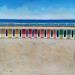 Painting Les cabines du Touquet by Foucras François | Painting Figurative Oil Acrylic