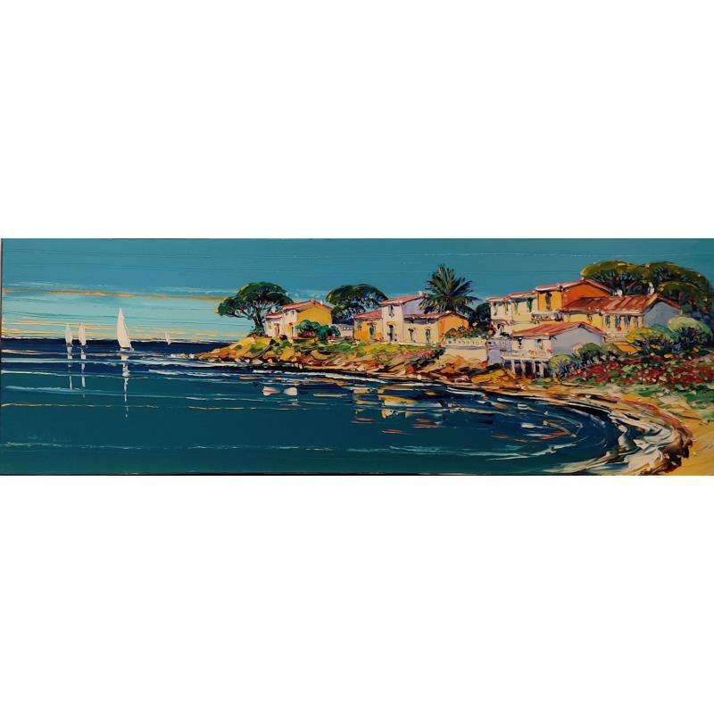 Painting Vacances à Cap Corse by Corbière Liisa | Painting Figurative Landscapes Oil