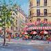 Painting LA FAVORITE RUE DE RIVOLI A PARIS by Euger | Painting Figurative Society Urban Life style Acrylic