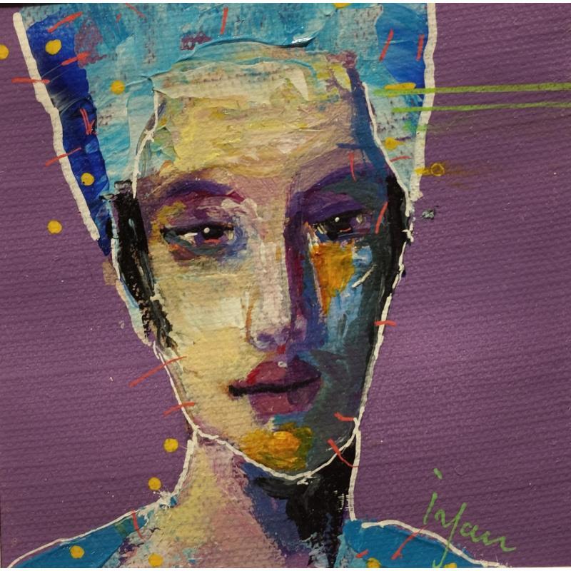 Painting La dame en violet by Yavru Irfan | Painting Figurative Oil