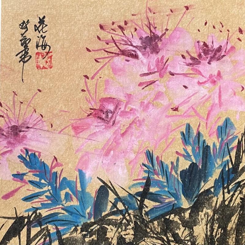 Painting  See of flowers   by Yu Huan Huan | Painting Figurative Nature Ink