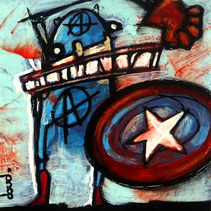 Painting Captain Puduc by Doudoudidon | Painting Raw art Acrylic Pop icons, Portrait