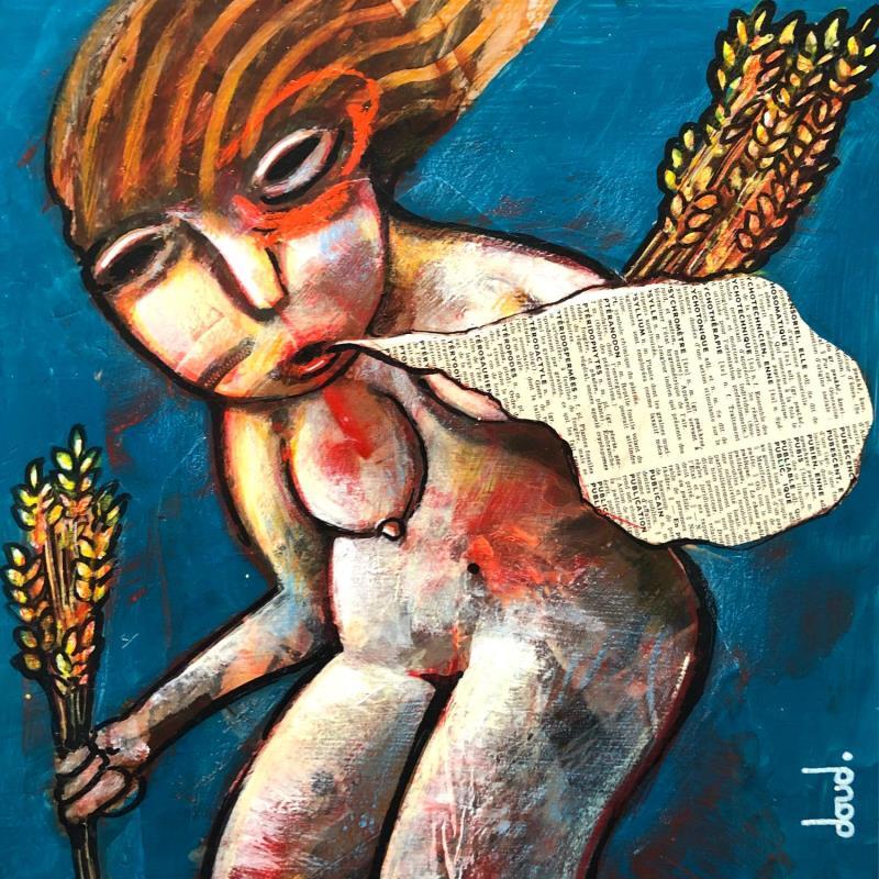 Painting Nombreux comme les blés by Doudoudidon | Painting Raw art Portrait Life style Nude Acrylic