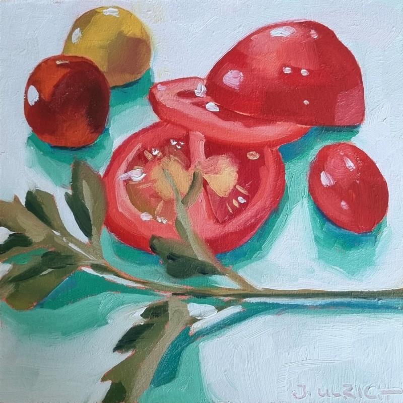 Peinture Tiny tomatoes par Ulrich Julia | Tableau Figuratif Bois Huile