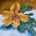 Painting Zucchini blossom by Ulrich Julia | Painting Figurative Wood Oil