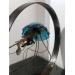 Sculpture Méduse bleue by Eres Nicolas | Sculpture Figurative Animals Metal