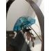 Sculpture Méduse bleue by Eres Nicolas | Sculpture Figurative Animals Metal