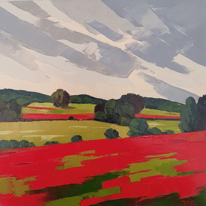 Painting Avant l'orage by Clavel Pier-Marion | Painting Impressionism Oil, Wood Landscapes