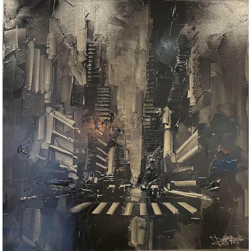 Painting Dark NY by Castan Daniel | Painting Figurative Oil