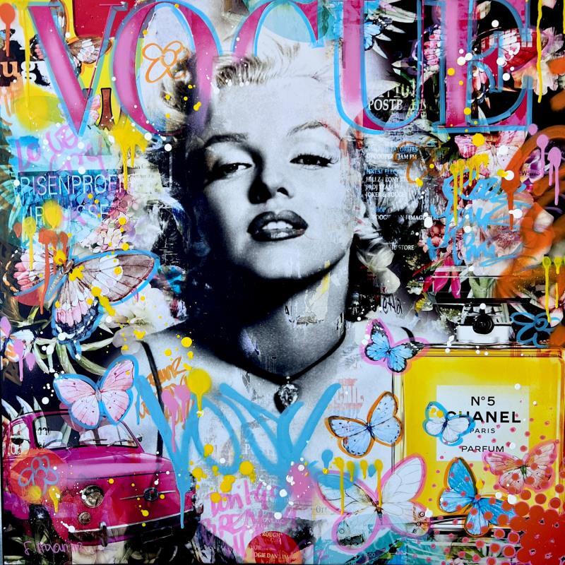 Gemälde MARILYN NUMBER FIVE von Novarino Fabien | Gemälde Pop-Art Pop-Ikonen