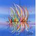 Peinture Reflet arc en ciel par Fonteyne David | Tableau Figuratif Marine Acrylique