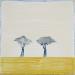 Painting Comme un jaune arborescent #381 by ChristophL | Painting Figurative Landscapes Minimalist Wood Acrylic Ink