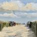 Peinture Met de fiets naar zee 24ws419 par Lynden (van) Heleen | Tableau Figuratif Paysages Marine Huile