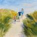 Painting naar het strand  24ws421 by Lynden (van) Heleen | Painting Figurative Landscapes Marine Oil