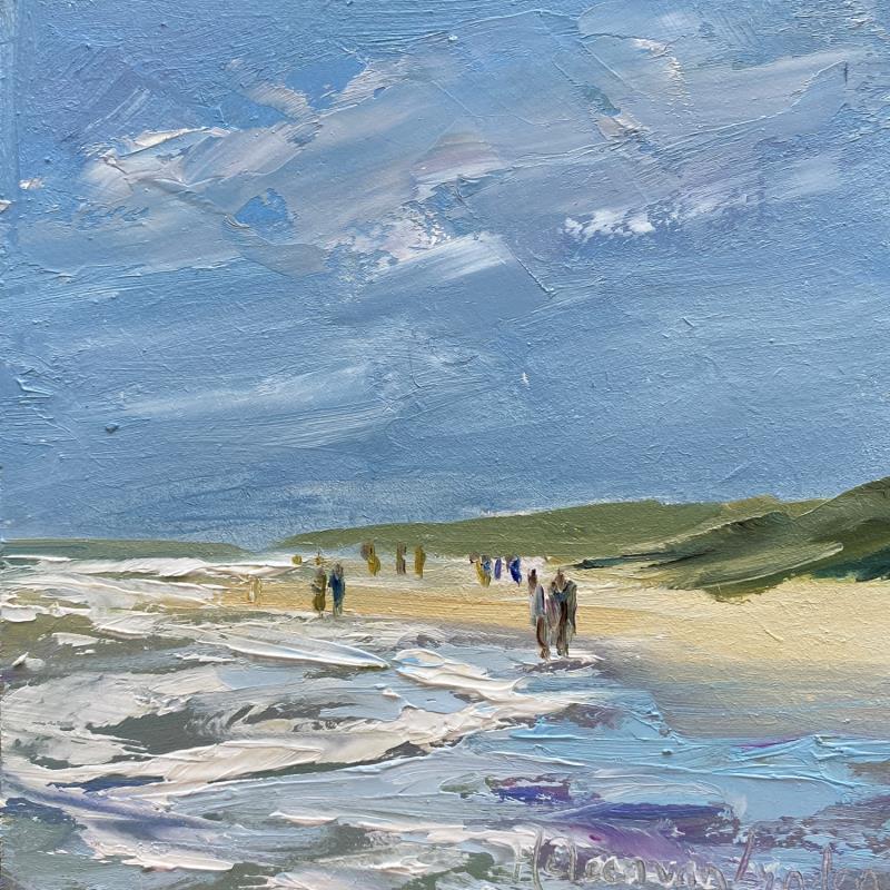 Painting matig strandweer 24ws422 by Lynden (van) Heleen | Painting Figurative Oil Landscapes, Marine