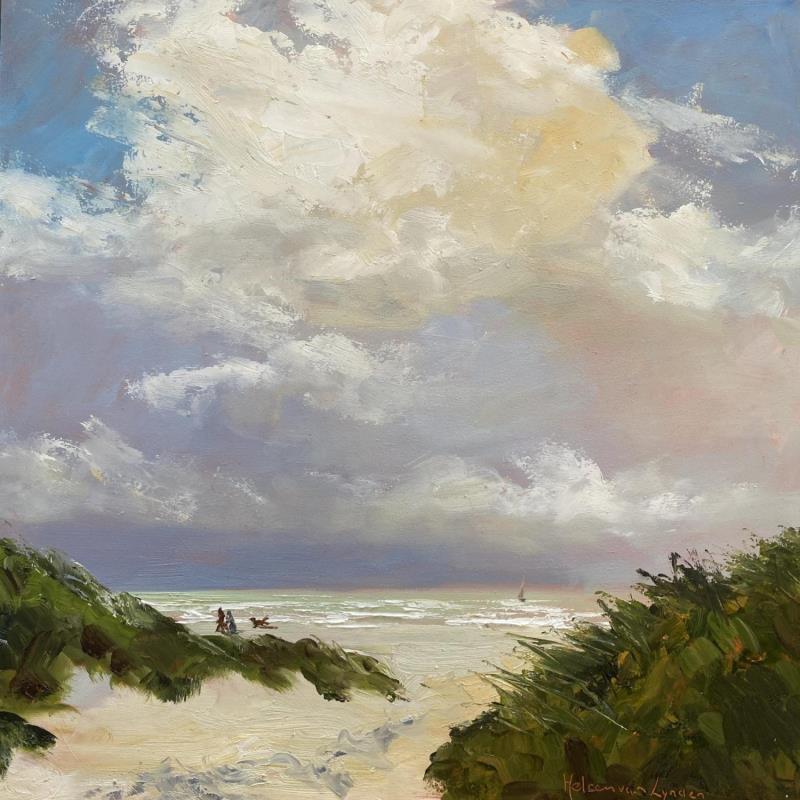 Painting Zee achter de duinen 24ws416 by Lynden (van) Heleen | Painting Figurative Landscapes Marine Oil