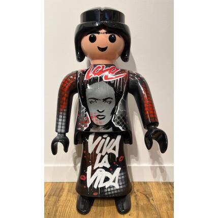Sculpture Viva la vida by Luna | Sculpture Pop-art Acrylic, Graffiti, Posca Pop icons