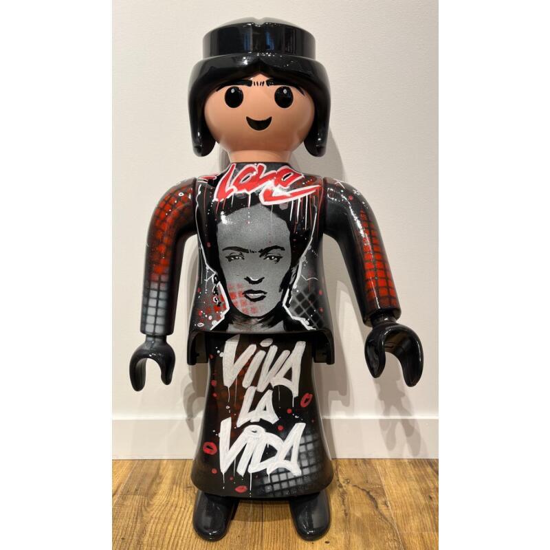 Sculpture Viva la vida by Luna | Sculpture Pop-art Acrylic, Graffiti, Posca Pop icons