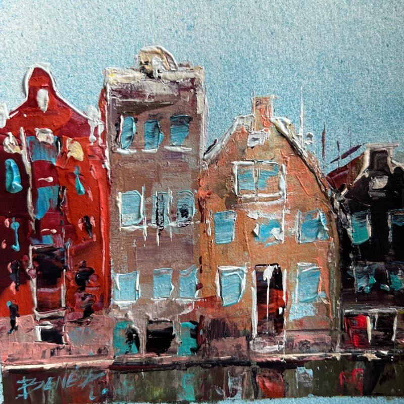 Peinture Side by side in Amsterdam par Rodrigues Bené | Tableau Figuratif Urbain Acrylique