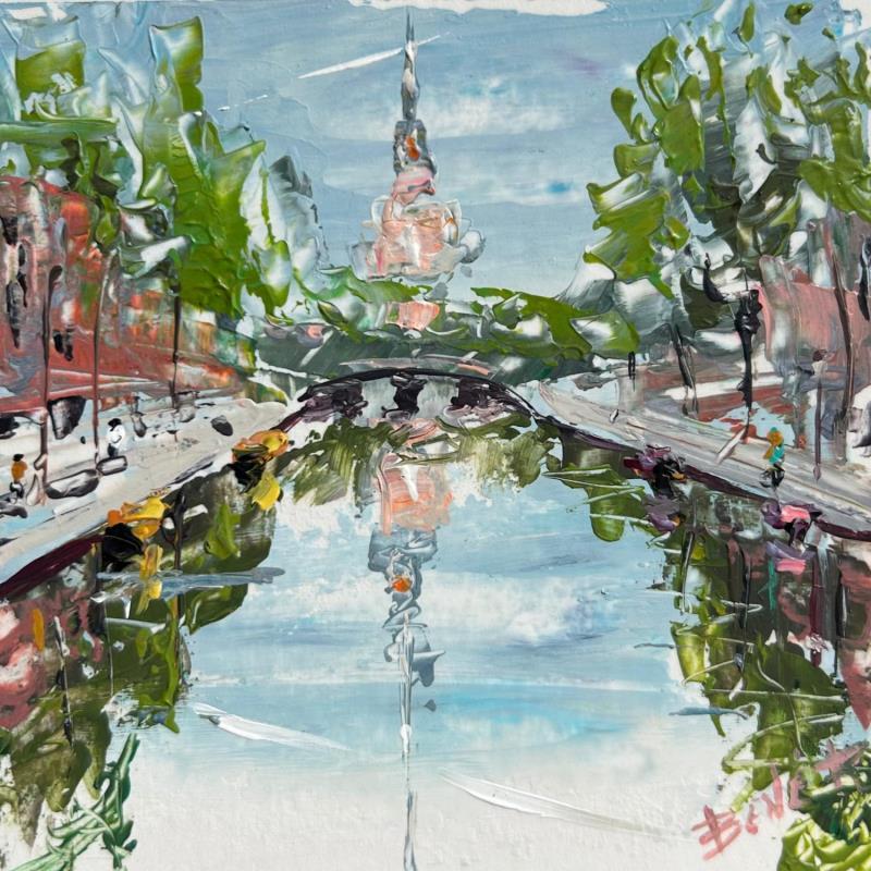 Painting a postcard from Amsterdam by Rodrigues Bené | Painting Figurative Urban Acrylic