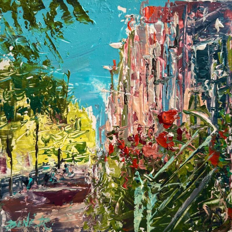 Peinture Blissful Blooms par Rodrigues Bené | Tableau Figuratif Urbain Acrylique