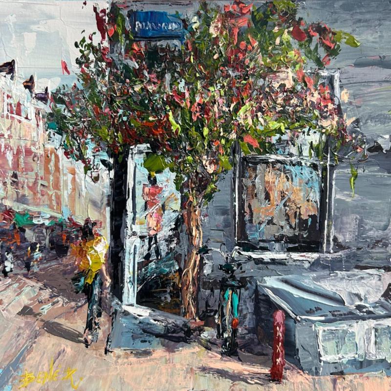 Painting Just around the corner by Rodrigues Bené | Painting Figurative Acrylic Urban