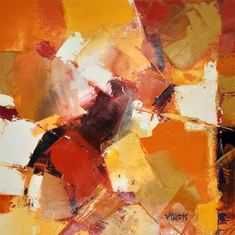 Painting Autumn poems by Virgis | Painting Abstract Oil Minimalist