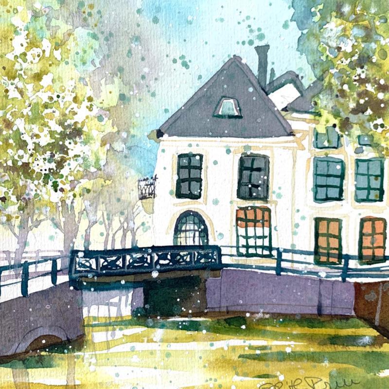 Peinture NO.  24187  THE HAGUE  HOOIGRACHT par Thurnherr Edith | Tableau Matiérisme Aquarelle Urbain