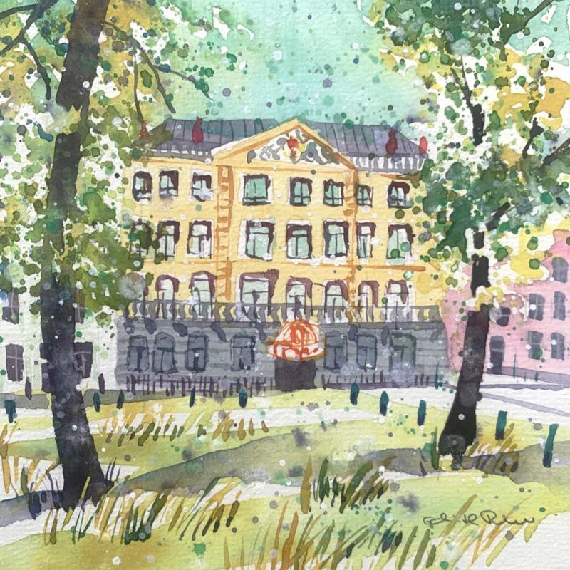 Painting NO.  24194  THE HAGUE  HOTEL DES INDÈS by Thurnherr Edith | Painting Subject matter Urban Watercolor