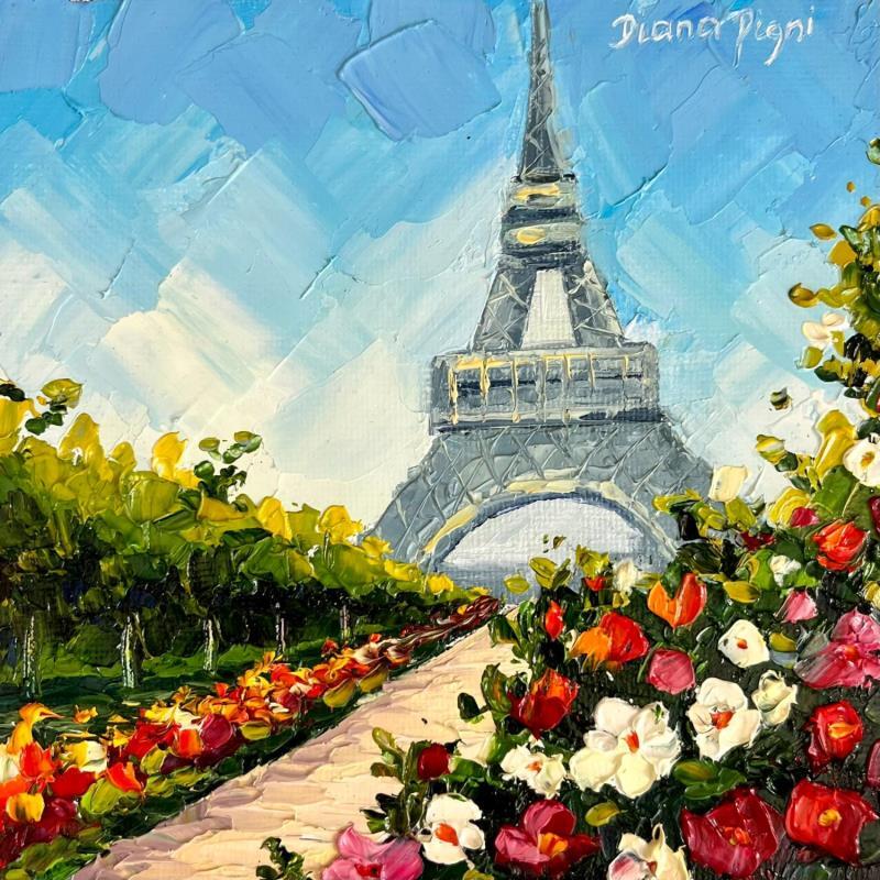 Painting A Walk in Paris by Pigni Diana | Painting Figurative Oil Architecture, Landscapes, Urban