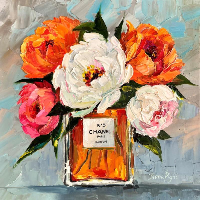 Painting  Chanel in Bloom by Pigni Diana | Painting Figurative Oil Still-life