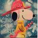 Painting Snoopy Pompier by Kedarone | Painting Pop-art Pop icons Graffiti Acrylic