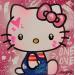 Peinture Hello kitty par Kedarone | Tableau Pop-art Icones Pop Graffiti Acrylique