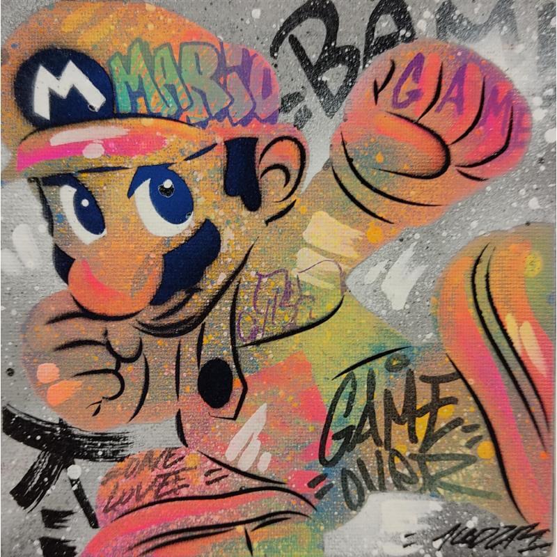 Peinture Mario par Kedarone | Tableau Pop-art Icones Pop Graffiti Acrylique