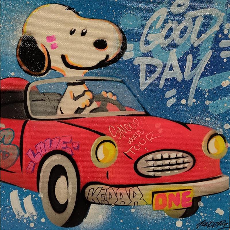 Painting Snoopy Car by Kedarone | Painting Pop-art Pop icons Graffiti Acrylic