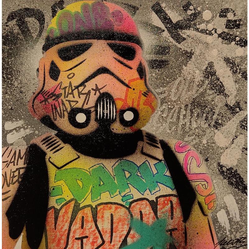 Gemälde Stormtrooper von Kedarone | Gemälde Pop-Art Pop-Ikonen Graffiti Acryl