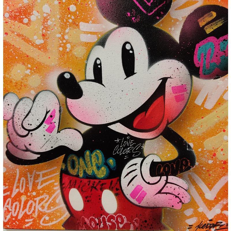 Peinture Mickey Mouse par Kedarone | Tableau Pop-art Icones Pop Graffiti Acrylique