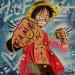 Peinture Luffy One par Kedarone | Tableau Pop-art Icones Pop Graffiti Acrylique