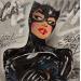 Gemälde Catwoman von Kedarone | Gemälde Pop-Art Pop-Ikonen Graffiti Acryl