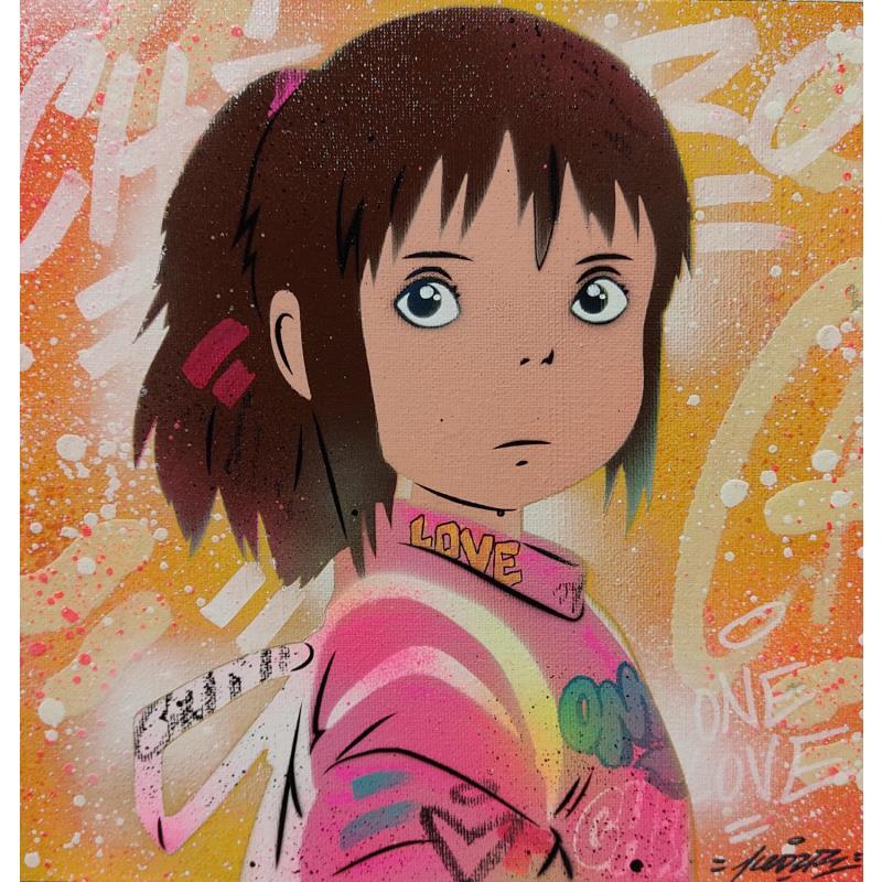 Peinture Chihiro par Kedarone | Tableau Pop-art Icones Pop Graffiti Acrylique