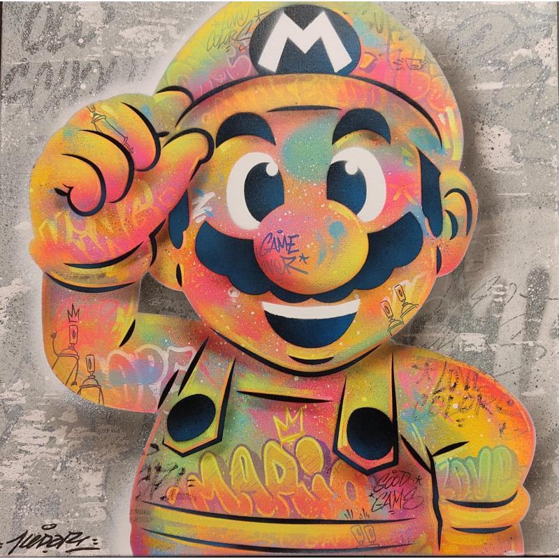 Gemälde Sun Boy von Kedarone | Gemälde Pop-Art Pop-Ikonen Graffiti Acryl