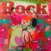 Painting Snoopy rock by Kikayou | Painting Pop-art Pop icons Graffiti Acrylic Gluing